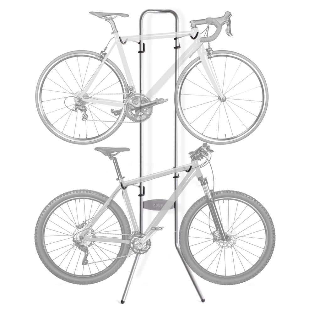 80 lb. 2 Bikes Vertical Storage Rack, Alloy Steel Gravity Fully Adjustable 