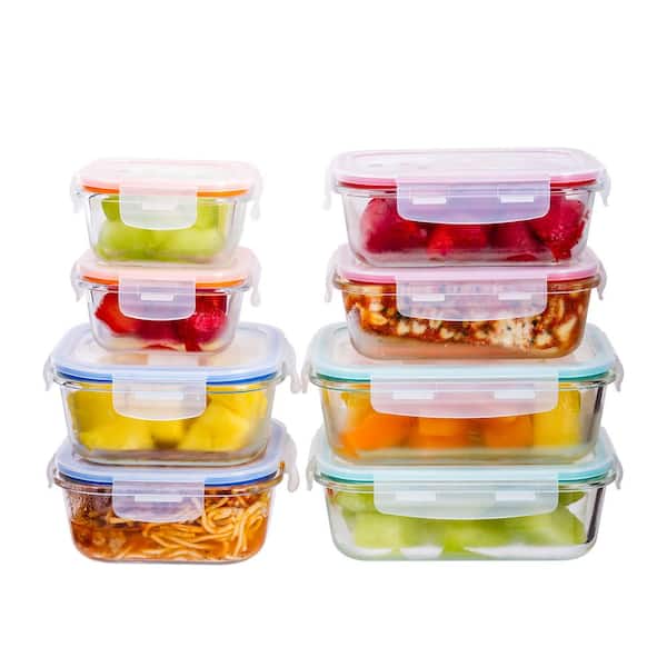 Lexi Home 32-Piece Durable Meal Prep Plastic Food Containers with Snap Lock Lids - Blue