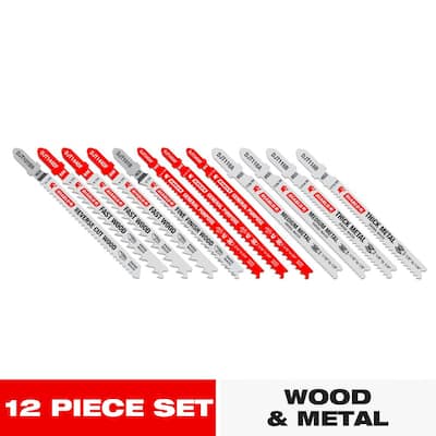 T-Shank Jig Saw Blade Set (12-Piece)