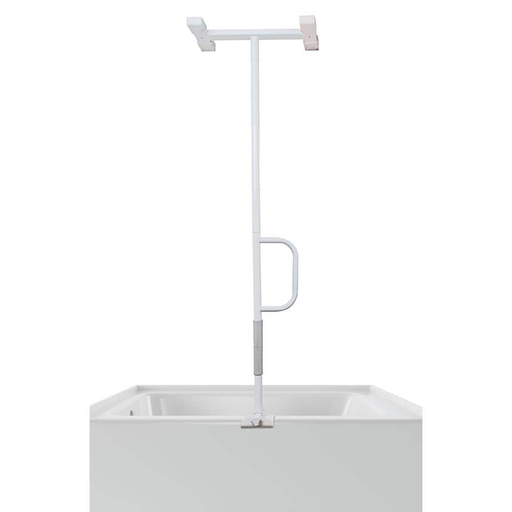 Able Life Bathtub Grab Bar Safety Rail, 84 108 in. Tension Bathtub to