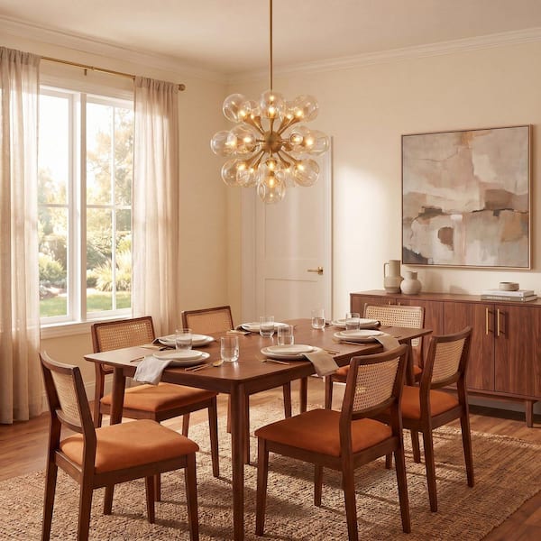 Savoy House Matisse 16-Light Warm Brass Mid-Century Modern