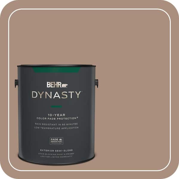 BEHR DYNASTY 1 gal. #BNC-13 Cozy Cocoa Semi-Gloss Enamel Exterior Stain-Blocking Paint & Primer