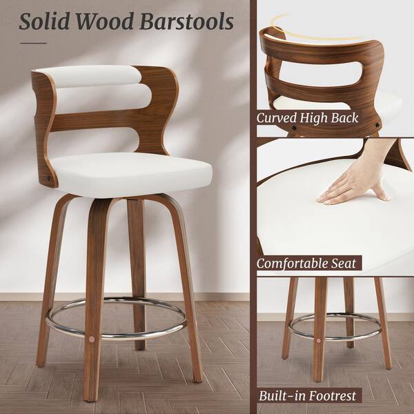 Bar Stools Set Of Counter Height Chairs With Footrest For Kitchen