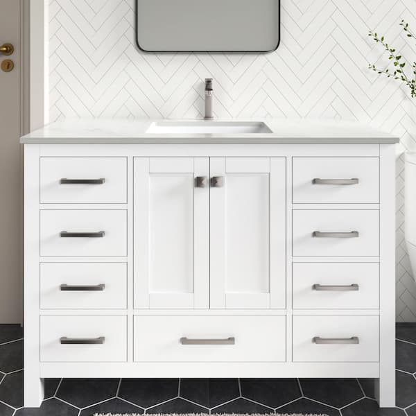 HOMEVY STUDIO Anneliese 36 in. W x 21 in. D x 35 in. H Single Sink