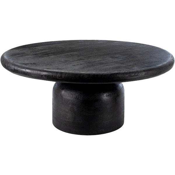 Livabliss Johnnie 16 in. Black Rectangle Wood Coffee Table