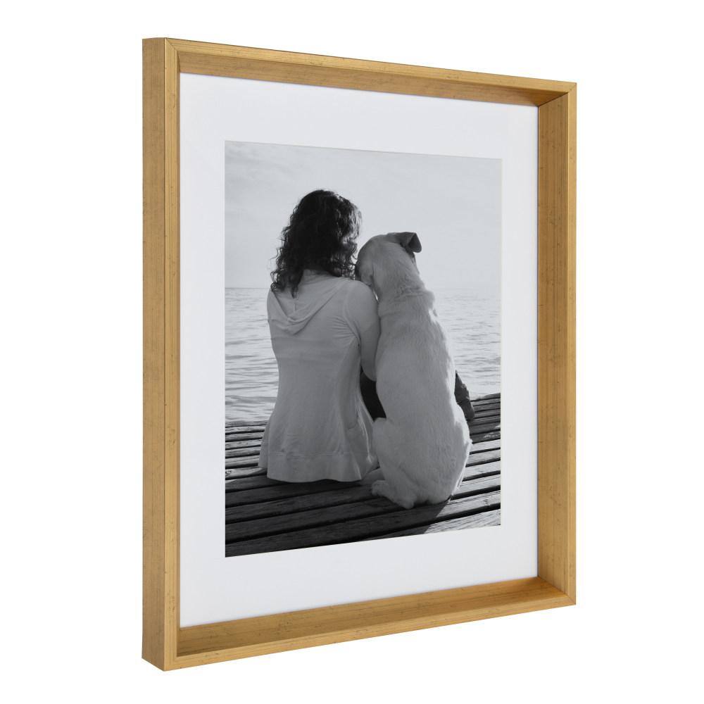 Gold 14x18 Classic Wall Picture Frame Set with White Mat