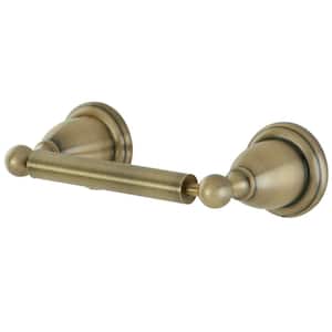 Heritage Wall Mounted Toilet Paper Holder in Antique Brass