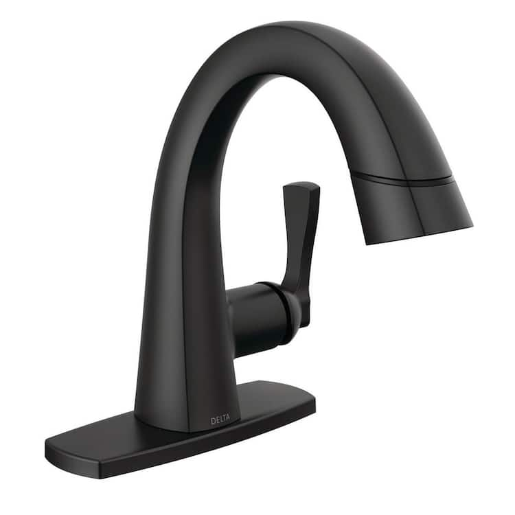 Delta 577-Pd-Dst Stryke 1.2 GPM Single Hole Bathroom Faucet - Black