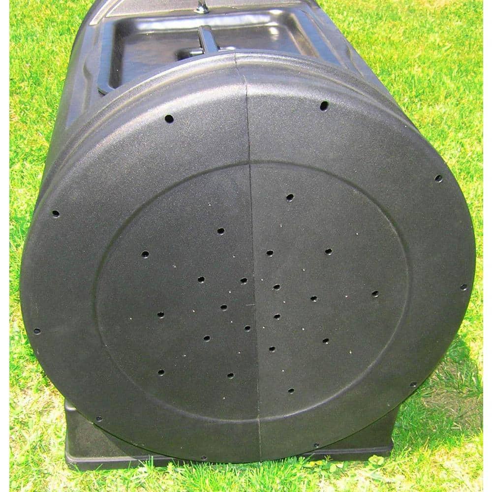 Black 7 Cu Ft Plastic Outdoor Tumbler Composter