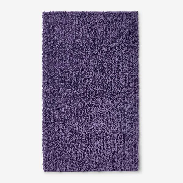 The Company Store Company Cotton Chunky Loop Purple 17 in. x 24 in. Bath Rug