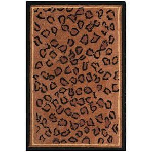 Chelsea Black/Brown Doormat 2 ft. x 3 ft. Animal Print Area Rug