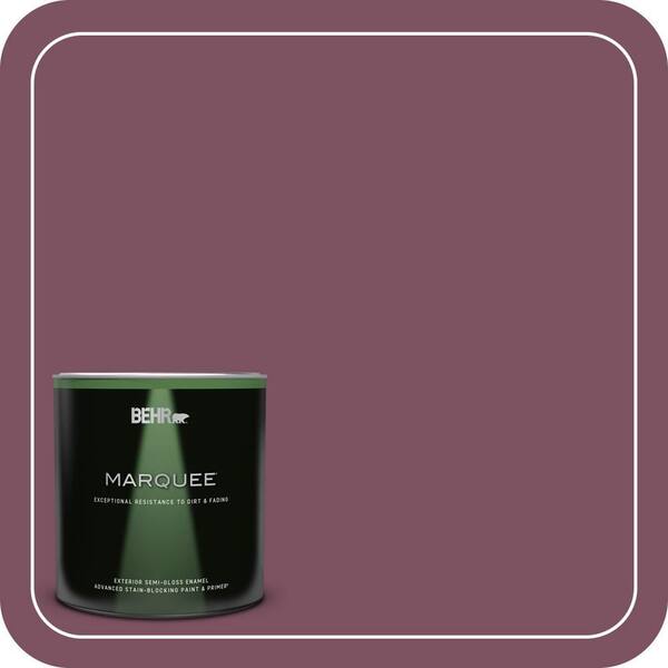 BEHR MARQUEE 1 qt. #PPU1-19 Classic Berry Semi-Gloss Enamel Exterior ...