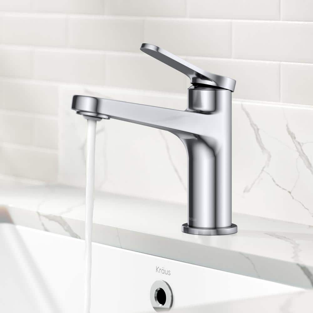 Indy Chrome Single Handle Bathroom Faucet with Pop Up Drain