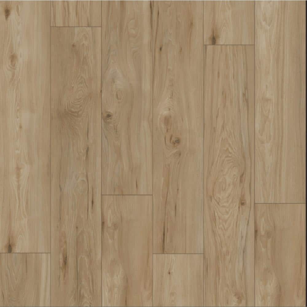 Take Home Sample - Silva Cove 7 in. x 7 in. Hickory Waterproof Laminate Wood Flooring, Light