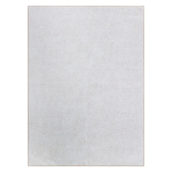 World Rug Gallery Contemporary Solid Machine Washable 3'3"x5' Cream Area Rug