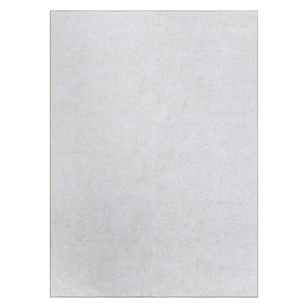 World Rug Gallery Cream 8 ft. 4 in. x 11 ft. 6 in. Contemporary Solid Machine Washable Area Rug