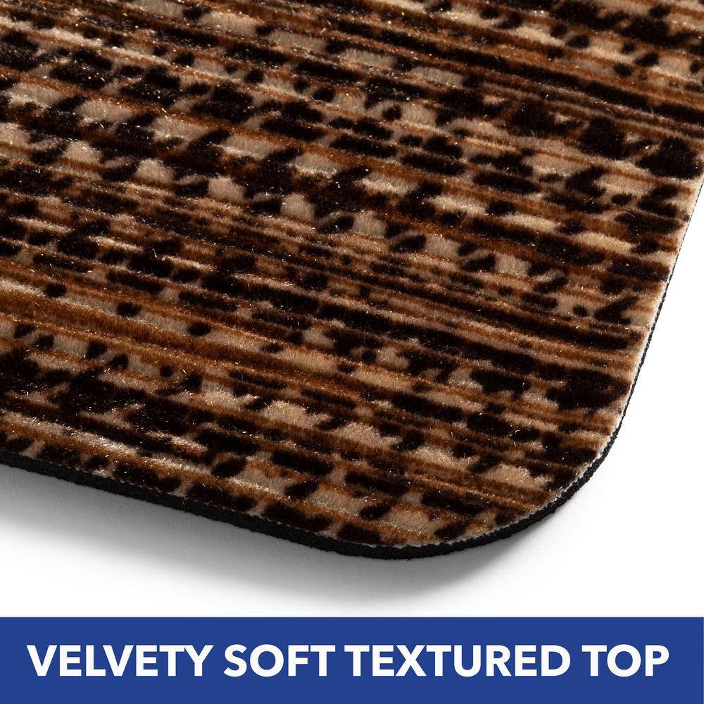 Smooth Step Brown and Black Rubber Kitchen Doormat