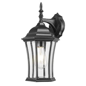 Brynmawr Collection 1-Light Matte Black Outdoor Wall Lantern Sconce