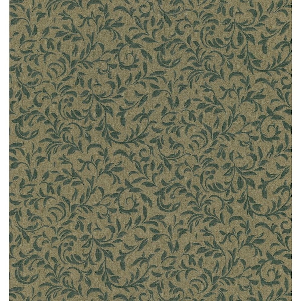 Brewster Small Leaf Scroll Wallpaper