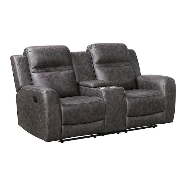 Lazzara Thorne 74 in W Microfiber Fabric 2-Seater Manual Double