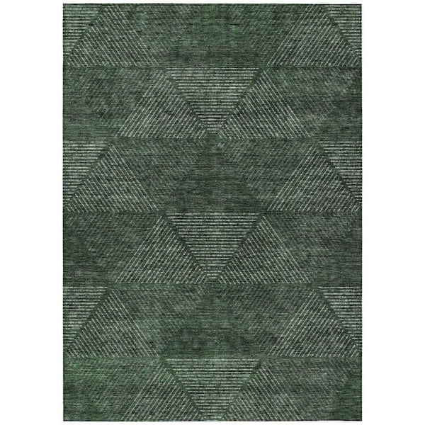 Chantille Machine Washable Indoor/Outdoor Abstract ACN777 Fern 8 ft. x 10 ft. Area Rug