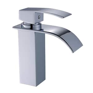 Single Hole Single Handle Deck Mounted Bathroom Faucet in Chrome
