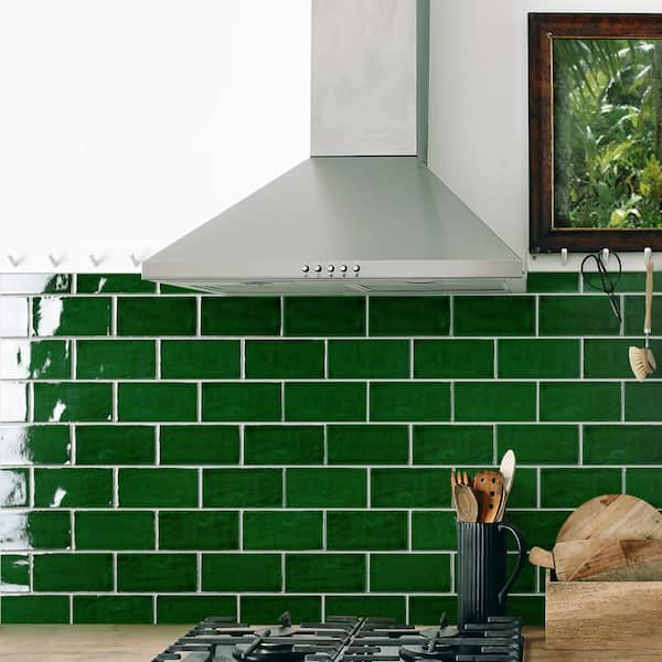 Viva Antic Verde 3 in. x 6 in. Ceramic Wall Tile (4.16 sq. ft./Case)