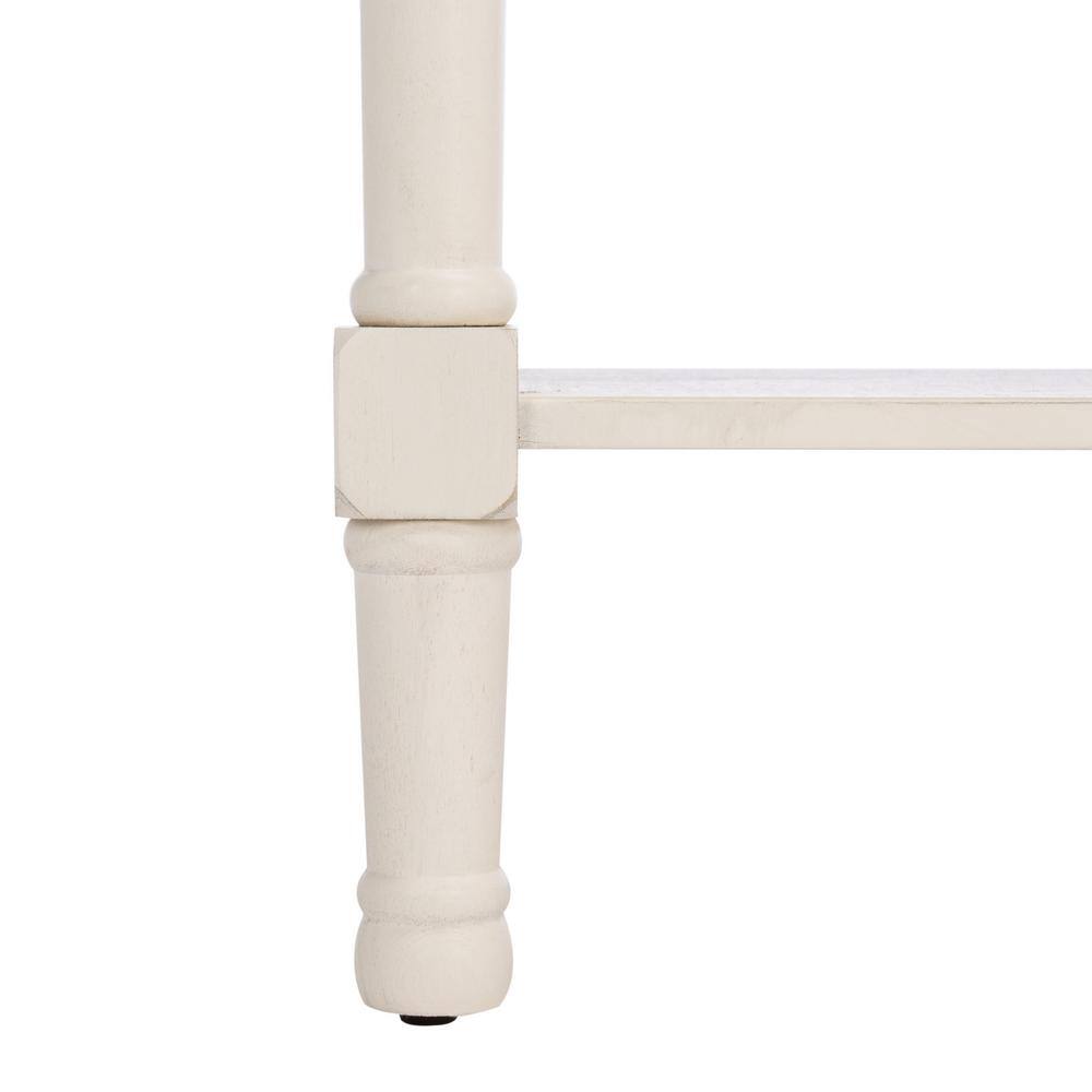 Distressed White 40" Modern Console Table with 2 Drawers