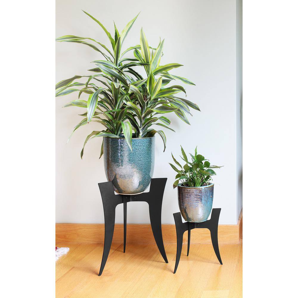 Black Iron 13" Sculptural Ibex Plant Stand
