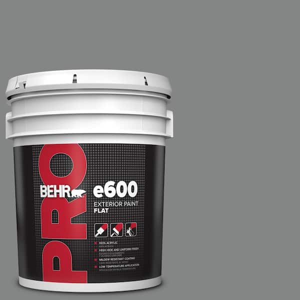 BEHR PRO 5 gal. #PFC-63 Slate Gray Flat Exterior Paint