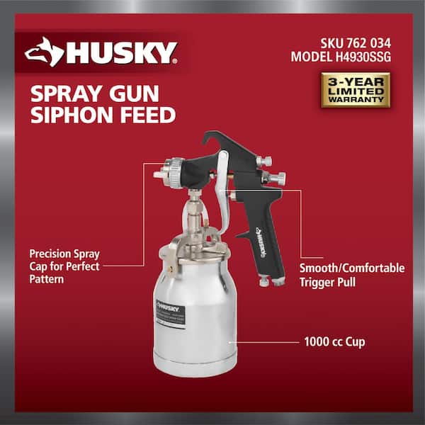 Husky Siphon Feed Spray Gun H4930SSG - The Home Depot