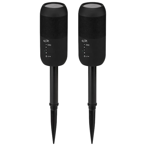 formaat opvolger insect iLive Indoor Outdoor IPX6 Waterproof Bluetooth Wireless Speakers with  Removable Stakes in Black (Set of 2) ISBW240BDL - The Home Depot