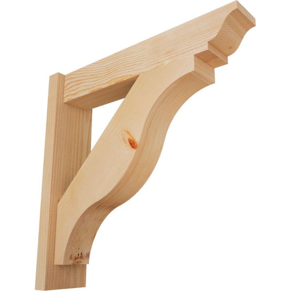 Ekena Millwork 6 in. x 24 in. x 24 in. Douglas Fir Fuston Traditional Smooth Outlooker