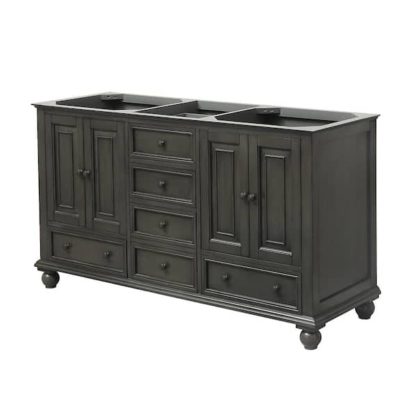 Thompson 60 in. Bath Vanity Cabinet without Top in Charcoal Glaze