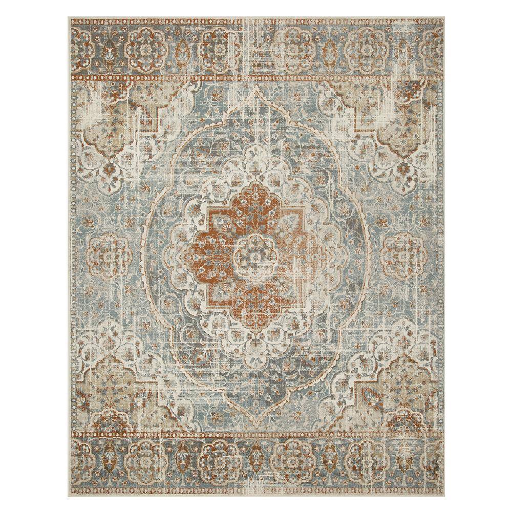 SUPERIOR Bodhi Canal Blue 7 ft. 10 in. x 10 ft. Oriental Medallion ...