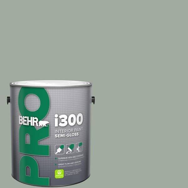 BEHR PRO 1 gal. #PPU11-15 Green Balsam Semi-Gloss Interior Paint