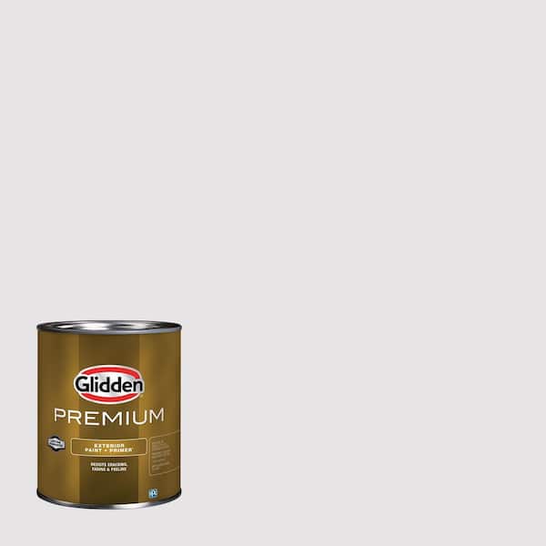 Glidden Premium 1 qt. PPG1014-2 Gray Whisper Semi-Gloss Exterior Latex Paint
