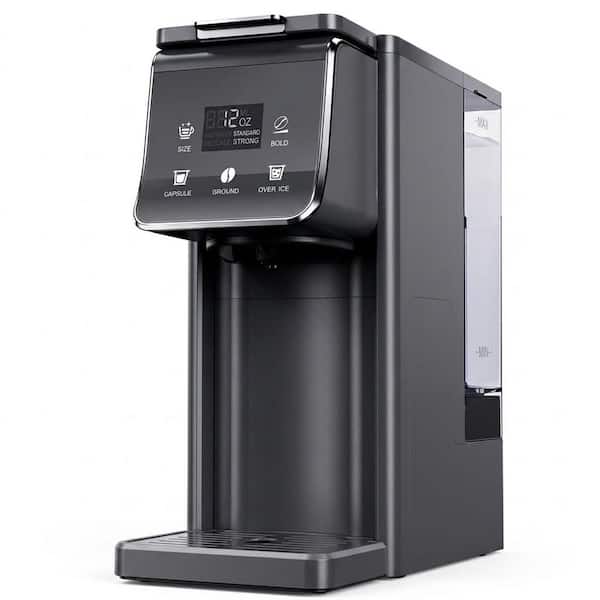 52 oz. Plastic Single Serve Coffee Maker Hot Iced Pod Machine K-Cup Ground Tea Reusable Filter Bold Setting