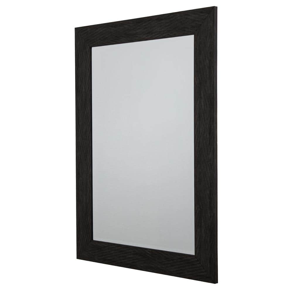 Bryson 43" x 31" Dark Bronze Wood Framed Wall Mirror