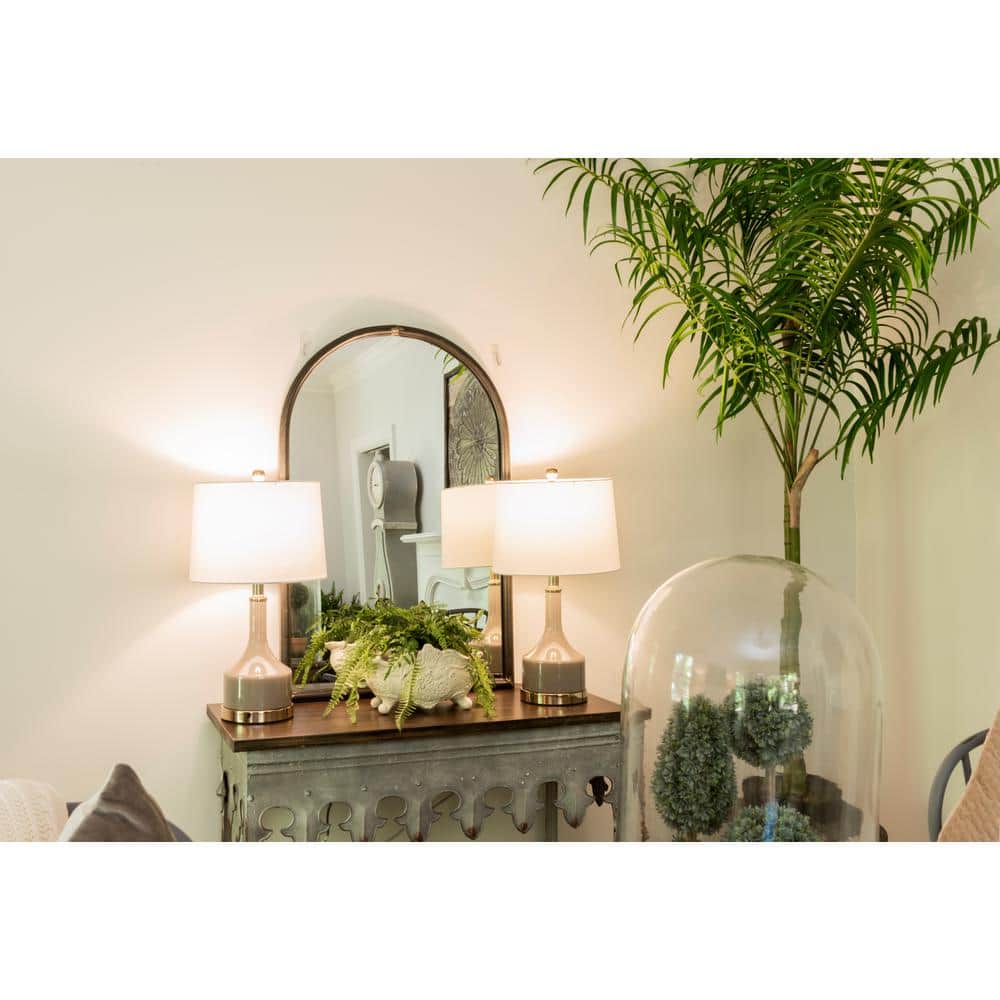 36" x 24" Arched Distressed Black Metal Wall Mirror