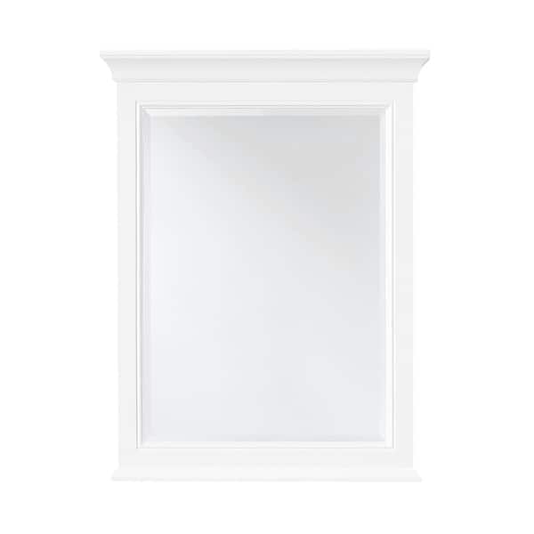 Home Decorators Collection Moorpark 24 in. W x 31 in. H Rectangular Framed Wall Mount Bathroom Vanity Mirror in White