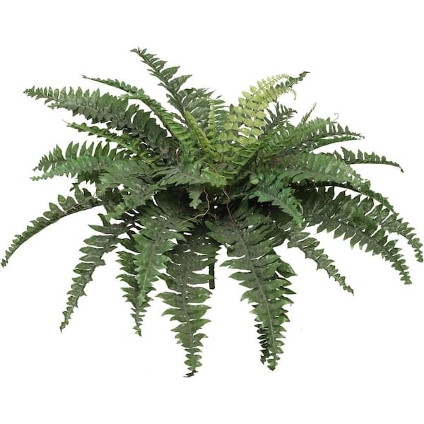 Larksilk 34 in. Green Artificial Boston Fern - Luxurious Set of 6 Faux Plants for Home Decor, Floral Home by Artificial Flowers