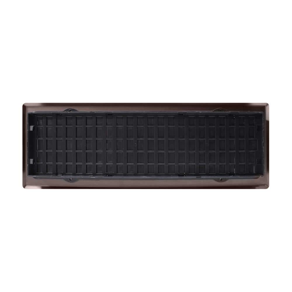 Rubbed Bronze 4" x 14" Decorative Steel Floor Register