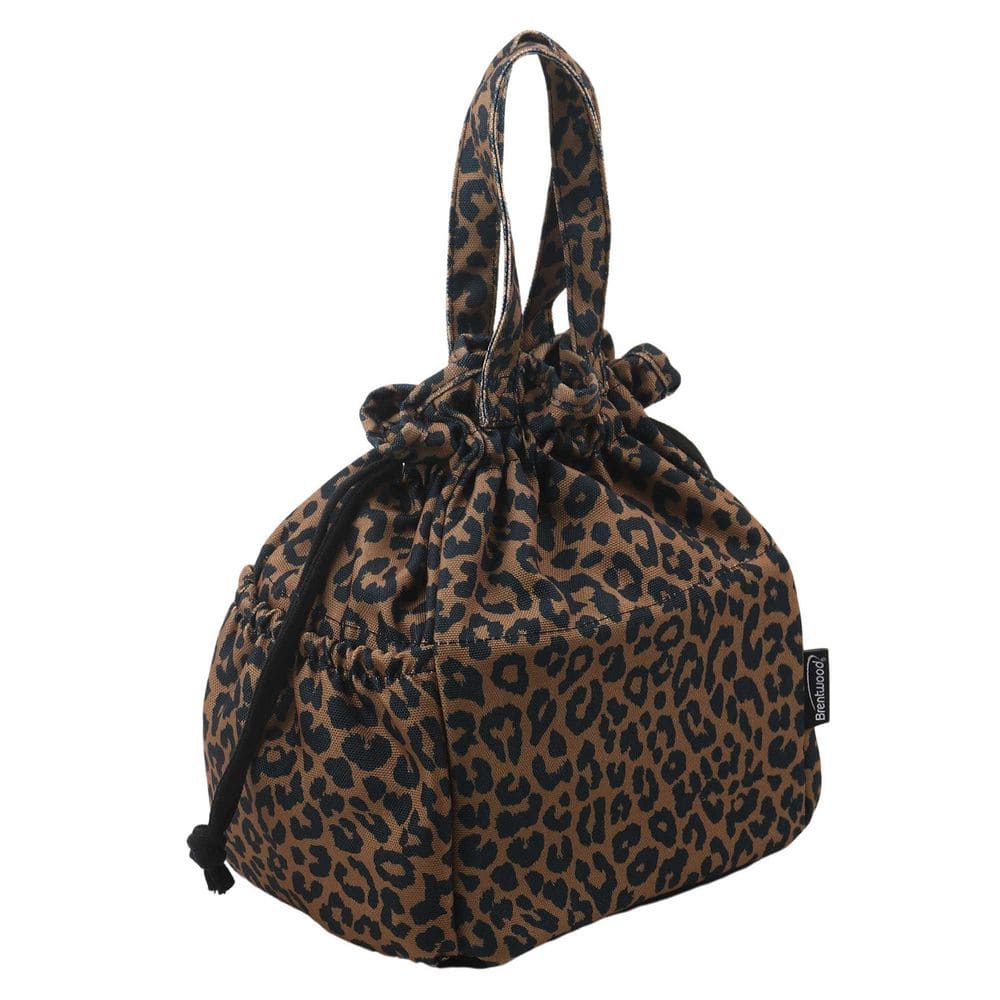 Large 10L Insulated Canvas Lunch Tote Cooler Bag in Leopard Brown price history on PriceWatchPro