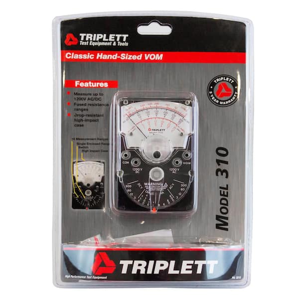 TRIPLETT Model 310 Analog Meter 3018 - The Home Depot