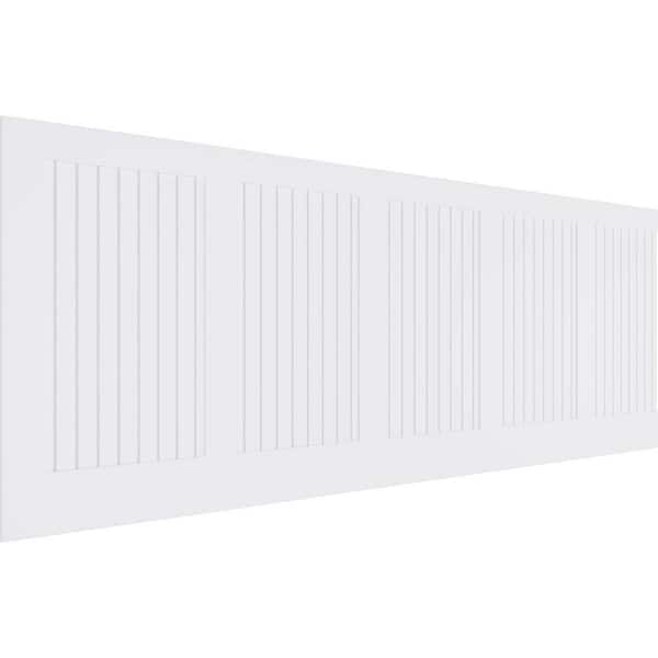 36 in. H x 94-1/2 in. W 23.64 sq. ft. Framed Beadboard PVC Wainscot Paneling Kit
