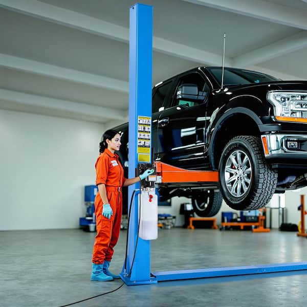 9000 lbs. Capacity 2-Post Car Lift, 220V 2.95 HP Motor, 74.8-In. Height for Home Garage, Repair Shop and Workshop, Blue