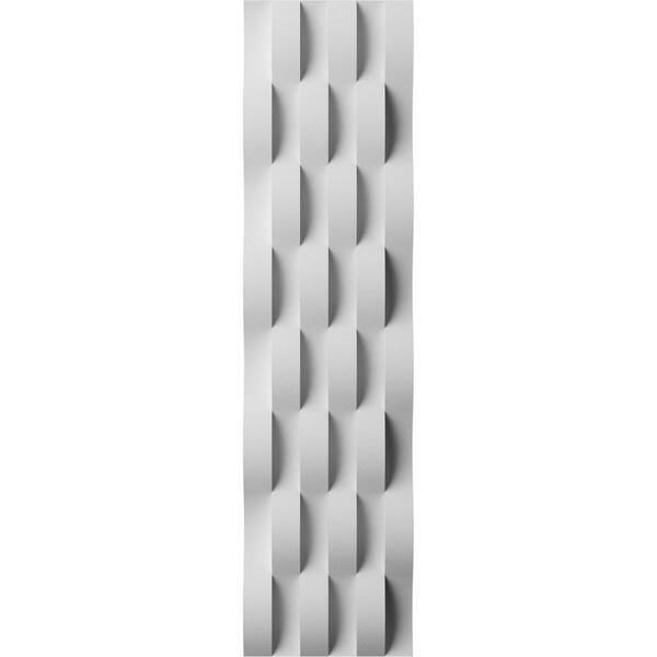 Ekena Millwork 1 in. x 1/2 ft. x 2 ft. EdgeCraft Niagra Style Seamless White PVC Decorative Wall Paneling (8-Pack)