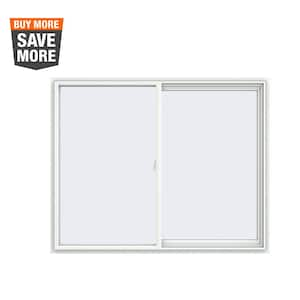 59.5 in. x 47.5 in. V-2500 Series White Vinyl Right-Handed Sliding Window with Fiberglass Mesh Screen