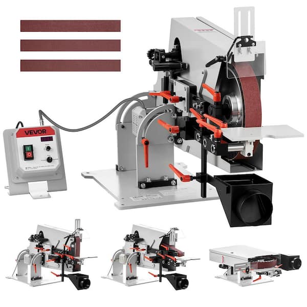 Belt Grinder Sander with VFD, 72 x 2-In. Variable Speed Belt Polisher, 1500W Knife Making Machine with 3 Grinding Modes